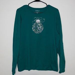 Croft & Barrow Green Christmas Long Sleeve